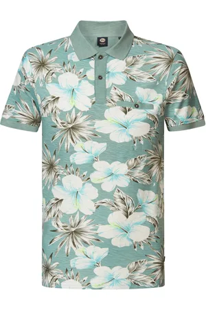 Petrol Industries Heren Botanical Polo Rove - Blauw