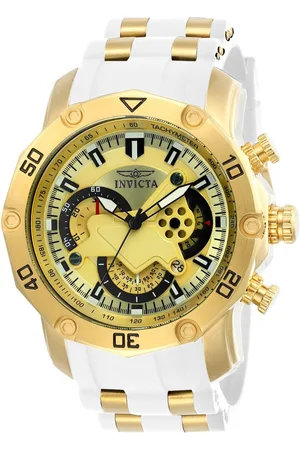 Invicta Pro Diver - SCUBA 23424 Heren Horloge - Quartz Uurwerk - Roestvrij Staal met gouden Wijzerplaat - 50mm