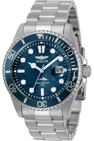 Invicta Pro Diver 30019 Heren Horloge - Quartz Uurwerk - Roestvrij Staal met blauwe Wijzerplaat - 43mm