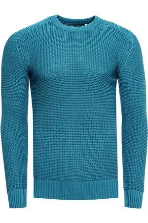Rusty Neal Chunky Slim Fit Trui met Ronde Hals