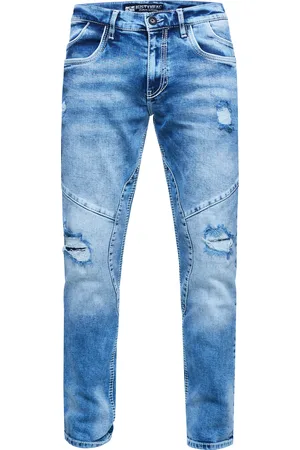 Rusty Neal Jeansbroek "NISHO" straight fit biker katoen stretch