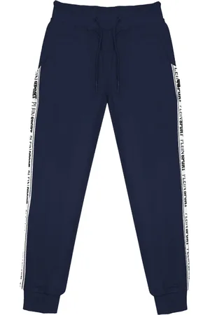 Philipp Plein Marineblauwe trainingsbroek met -merktape