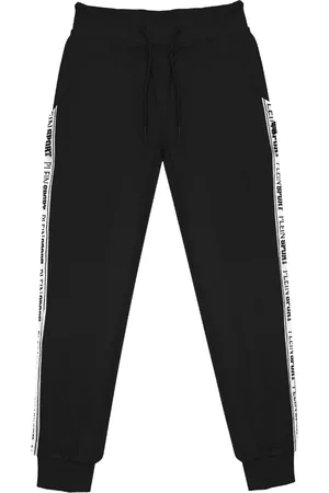 Philipp Plein Merk tape zwarte joggingbroek