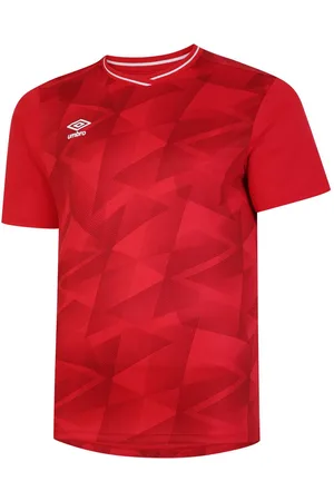 Umbro Triassic kindertrui met korte mouwen (Vermiljoen/Jesterrood)