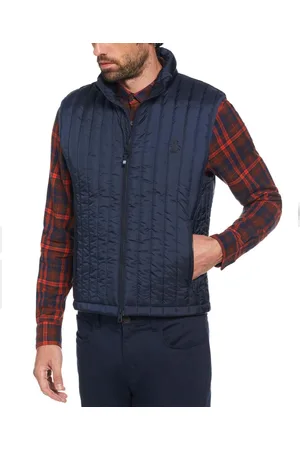 Original Penguin Verticaal gewatteerd herenvest (Marine)