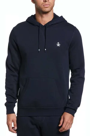 Original Penguin Heren Sticker Pete Pull Over Hoodie (Marine)