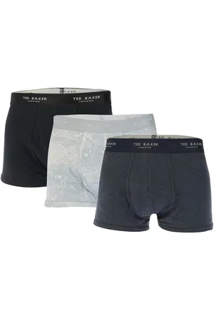 Ted Baker Katoenen Boxershorts Heren (Set van 3) (Blauw marine/grijs/zwart)