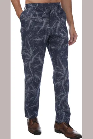 Ted Baker Heren Postot Katoenen Bedrukte Broek (Marine)