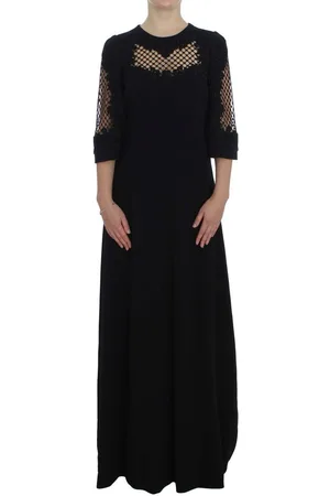 Dolce & Gabbana Wollen Stretch Maxi-jurk