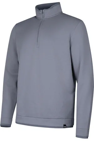 Under Armour Heren Quarter Zip Fleece Top (Staal)