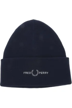 Fred Perry Geribde muts met grafische print voor heren (Marine)