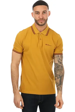 Ben Sherman Heren Twin Tip Poloshirt (Mosterd)