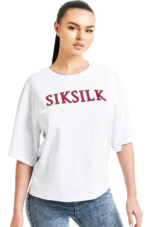 SikSilk Dames/Dames Sparkle Boxy Crop T-shirt