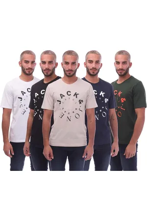 JACK & JONES Jack And Jones Heren Warrior S T-Shirt (5-pack) (Veelkleurig)