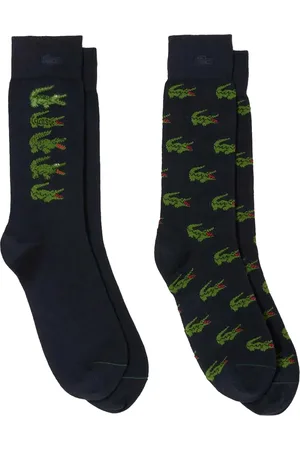 Lacoste Biologische katoenen sokken met logo voor volwassenen (pak van 2)