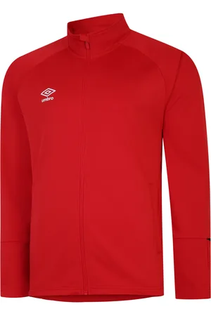 Umbro Gebreid trainingsjack voor kinderen/Kids Total Training (Vermiljoen/Zwart)