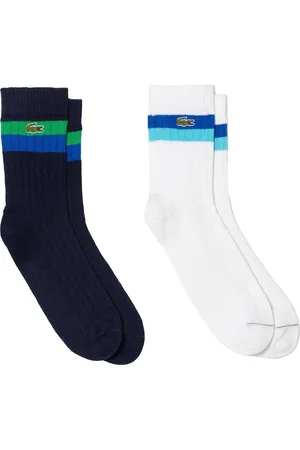 Lacoste Gestreepte katoenen sokken voor volwassenen (pak van 2) (Veelkleurig)