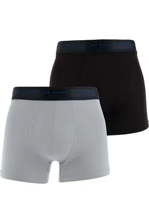 Ted Baker Heren Modal Boxershorts (Set van 2) (Zwart Zilver)