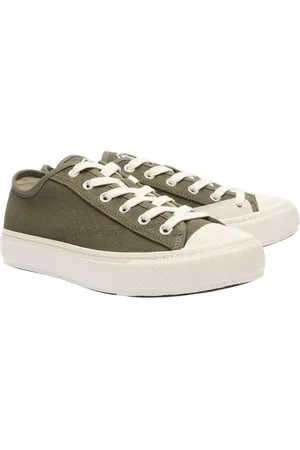 Lacoste Heren Backcourt 2.0 Suède Trainers (Khaki)