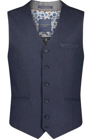Guide London Italiaans katoenen heren vest (Marine)