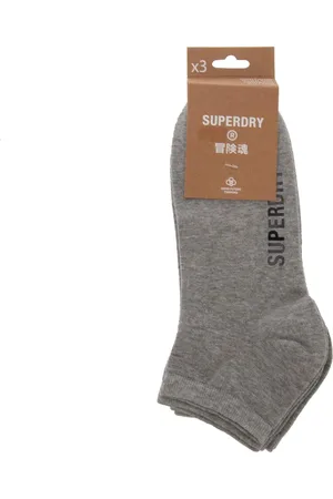 Superdry Trainingssokken Heren (Set van 3) (Grijze Mergel)