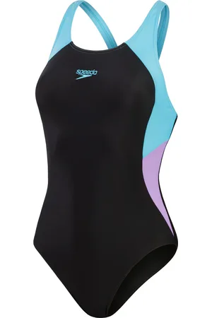 Speedo Dames/Dames Splice ééndelig Muscleback-kleurblokbadpak ( /Paars)