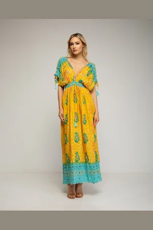 Tantra Bedrukte mouwloze maxi-jurk