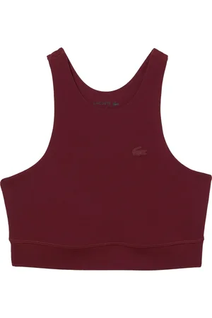 Lacoste Dames/Dames Recycled Polyamide Sneldrogende Sportbeha (Bourgondië)