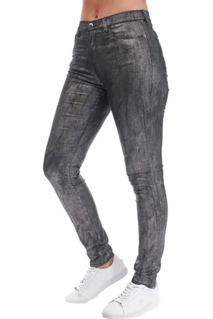 Emporio Armani Dames/Dames J20 Leather Patch Skinny Jeans