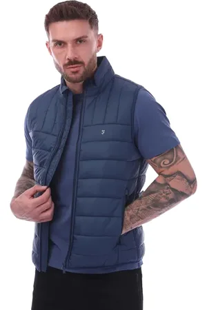 Farah Heren Arsenal gewatteerd gilet (Donkerblauw)