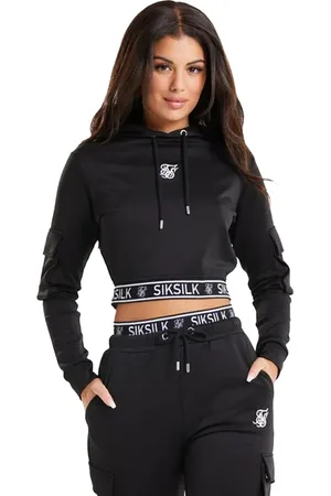 SikSilk Dames/Dames Cargo Crop Hoodie