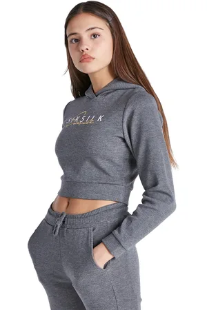 SikSilk Meisjes handtekening Track Top (Grijze Mergel)