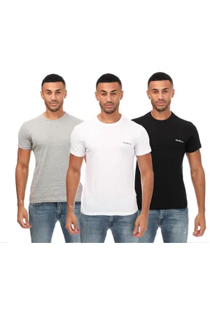 Ben Sherman Heren Otto T-Shirt (Pak van 3) (Zwart/Grijs/Wit)