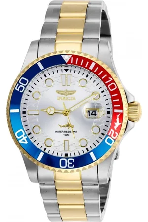 Invicta Pro Diver 44710 Heren Horloge - Quartz Uurwerk - Roestvrij Staal met zilveren Wijzerplaat - 43mm