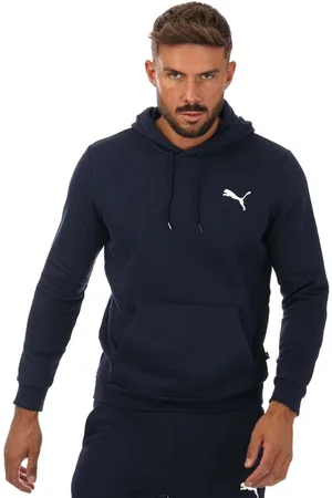 PUMA Heren Essentials Kleine Logo Hoodie (Marine)