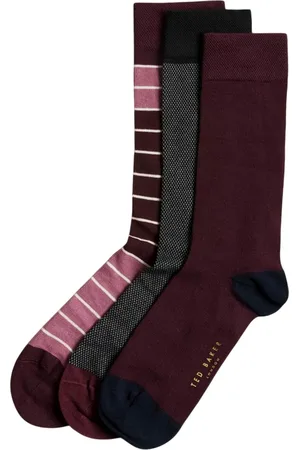 Ted Baker Volwassen uniseks Dude Socks (Set van 3) ( /Bruin/Maroen)