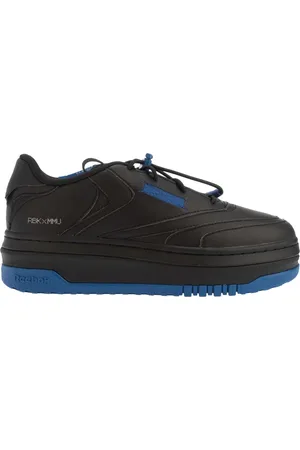 Reebok Unisex Adult Club C Milk Makeup Vegan Leather Trainers (Zwart/Kobaltblauw)