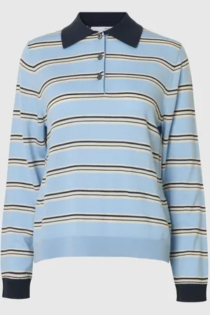 SELECTED 100% Merinowol Polo Met Lange Mouwen