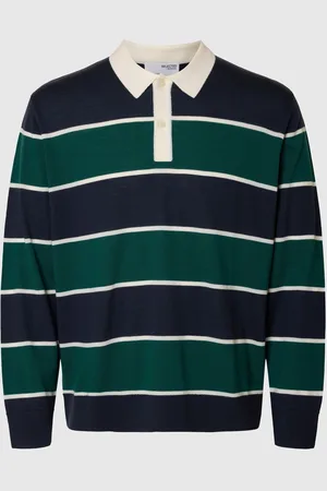 SELECTED 100% Merinowol Polo Met Lange Mouwen