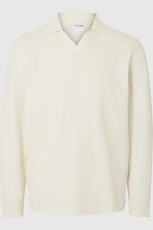 SELECTED Gebreide Polo Met Lange Mouwen