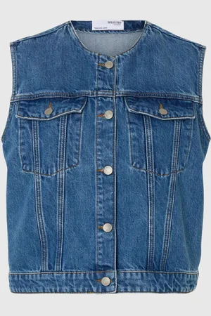 SELECTED Cropped Denim Gilet