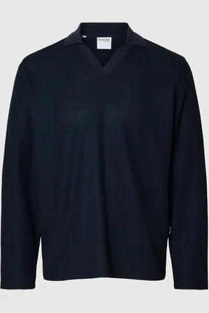 SELECTED Gebreide Polo Met Lange Mouwen