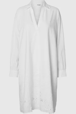SELECTED Broderie Anglaise Mini Jurk