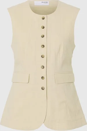 SELECTED Tailored Linnenmix Gilet