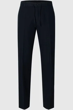 SELECTED 196 Straight Fit Broek Van Linnenblend