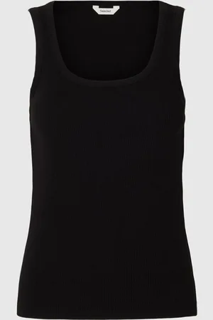 SELECTED Geribd Katoen Tanktop