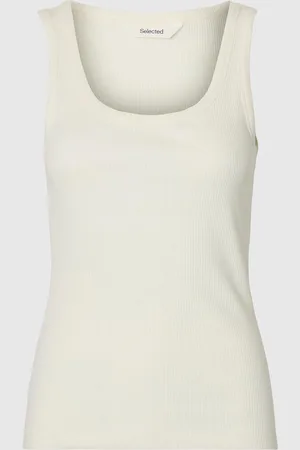 SELECTED Geribd Katoen Tanktop