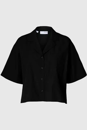 SELECTED Korte Mouwen Cropped Blouse
