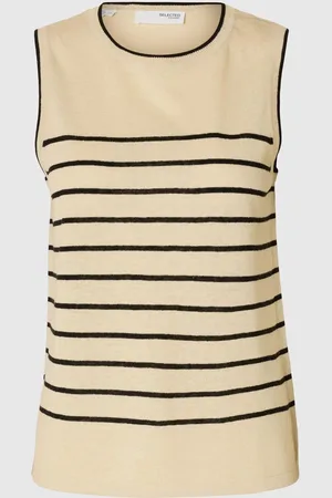 SELECTED Linnenmix Gebreide Top