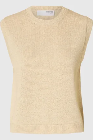 SELECTED Katoenmix Gebreid Gilet